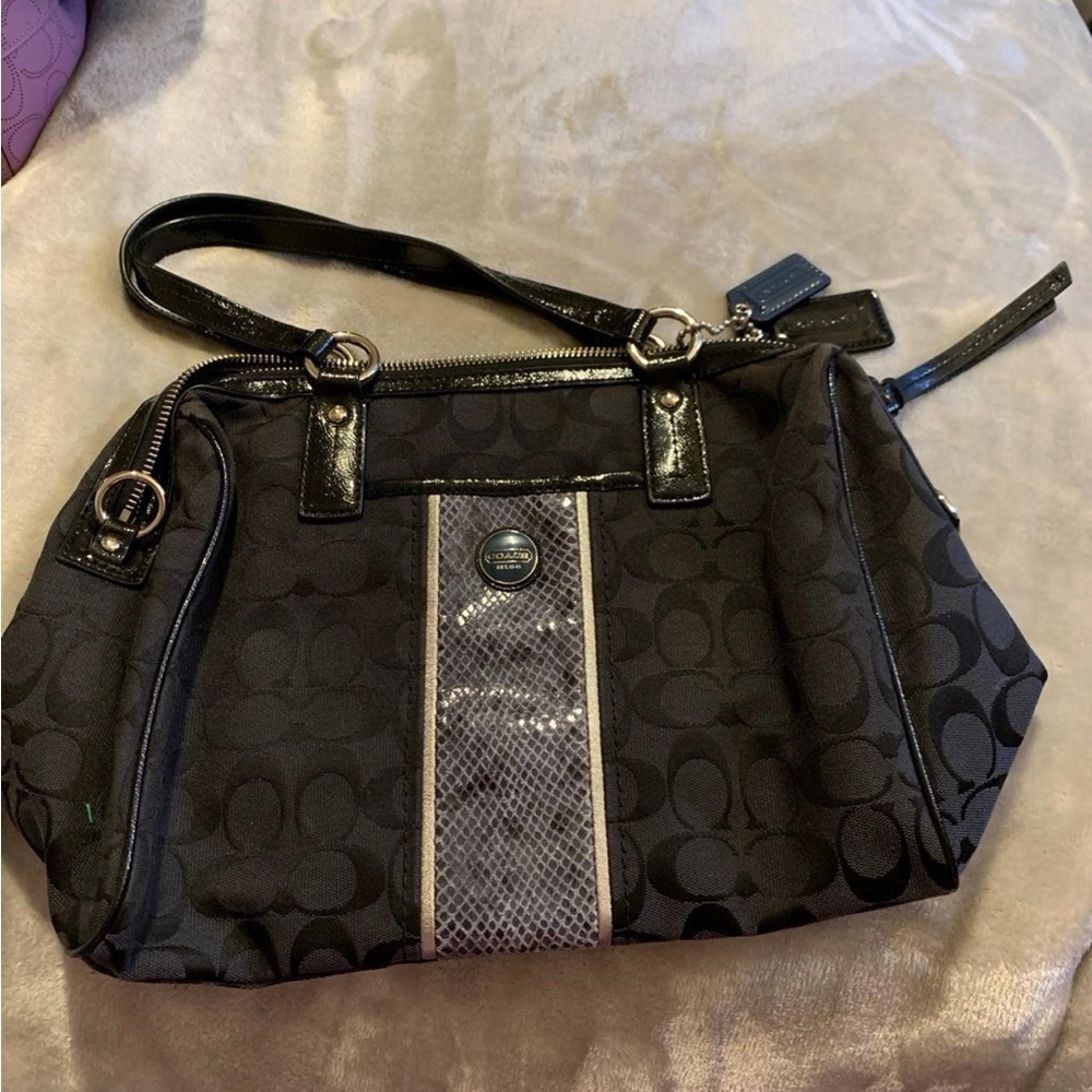 Black Coach Signature Handbag